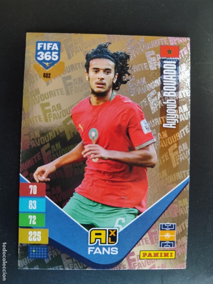 Fu&szlig;ball-Sticker: ADRENALYN XL FIFA 365 2027 CARD FANS BOUADDI MARRUECOS # 402 PANINI