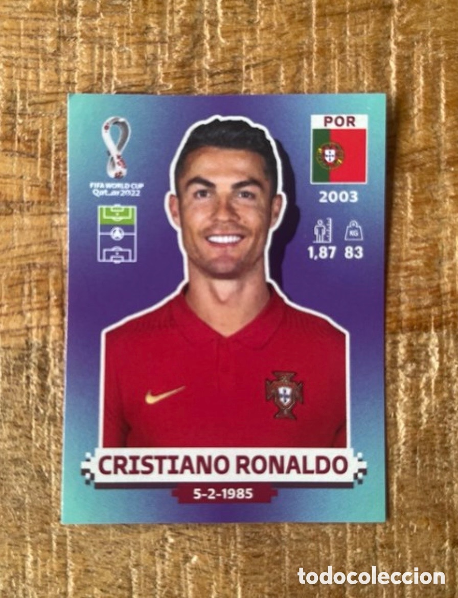Cromos de f&uacute;tbol: CROMO CRISTIANO RONALDO - POR18 - FIFA WORLD CUP MUNDIAL QATAR 2022 - PANINI