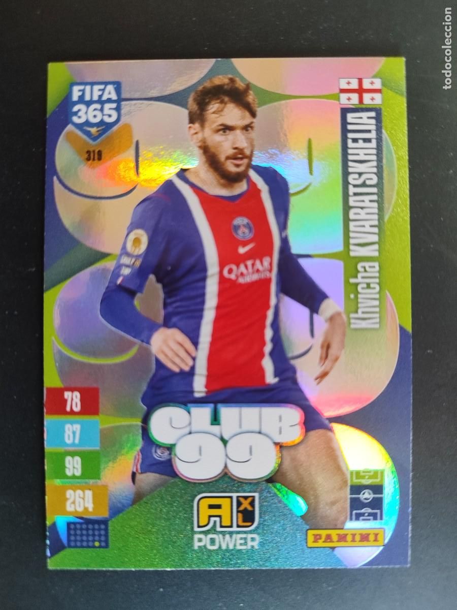 Cromos de Futebol: ADRENALYN XL FIFA 365 2027 CARD CLUB99 KVARATSKHELIA PSG # 319 PANINI