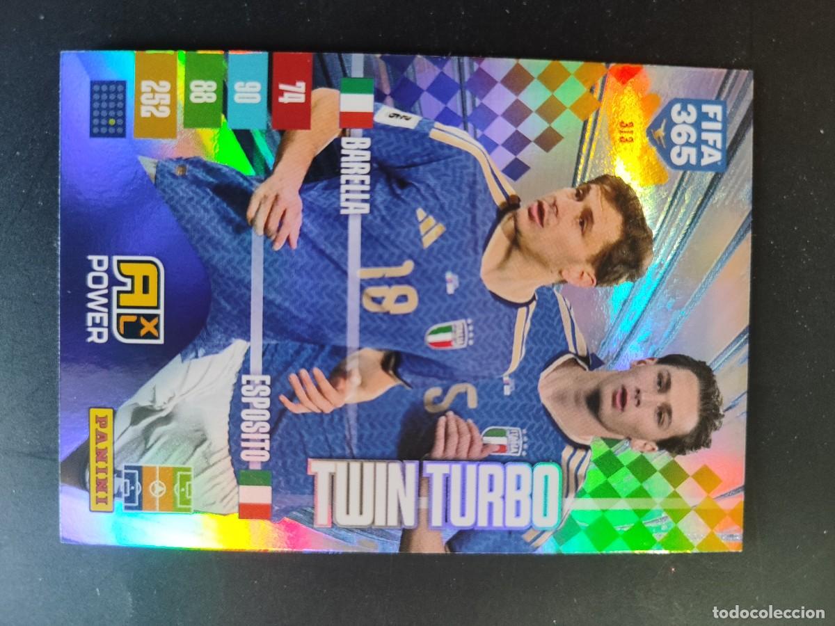 Cromos de f&uacute;tbol: ADRENALYN XL FIFA 365 2027 CARD TWIN TURBO BARELLA/ESPOSITO ITALIA # 313 PANINI