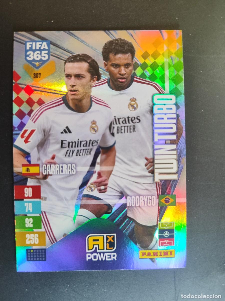 Fu&szlig;ball-Sticker: ADRENALYN XL FIFA 365 2027 CARD TWIN TURBO CARRERAS/RODRYGO REAL MADRID # 307 PANINI