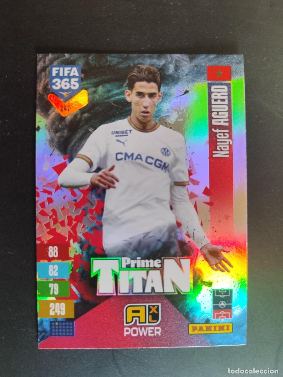 Cromos de f&uacute;tbol: ADRENALYN XL FIFA 365 2027 CARD TITAN NAYEF AGUERO MARSELLA # 247 PANINI