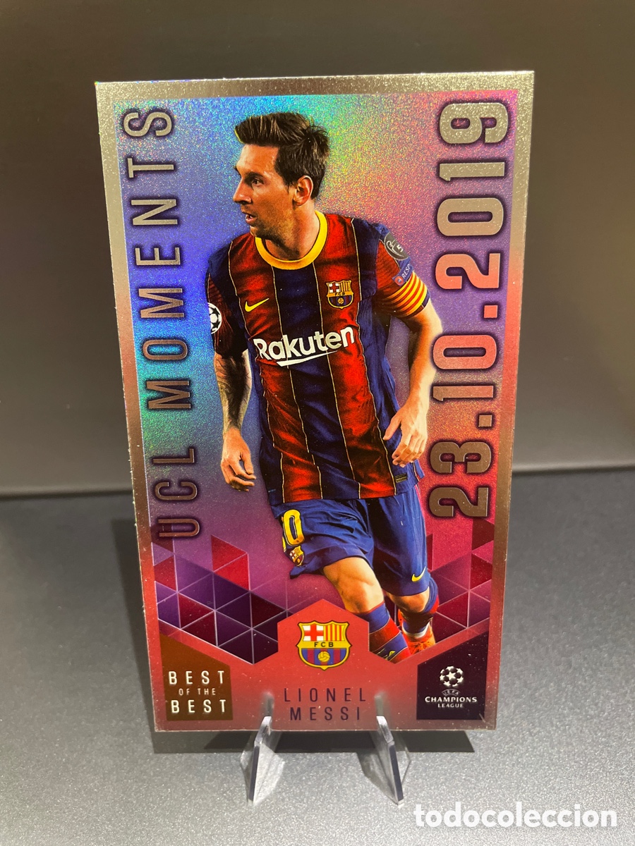 Cartes &agrave; collectionner de Football: Messi 156 UCL Moments Best of the Best Topps FC Barcelona
