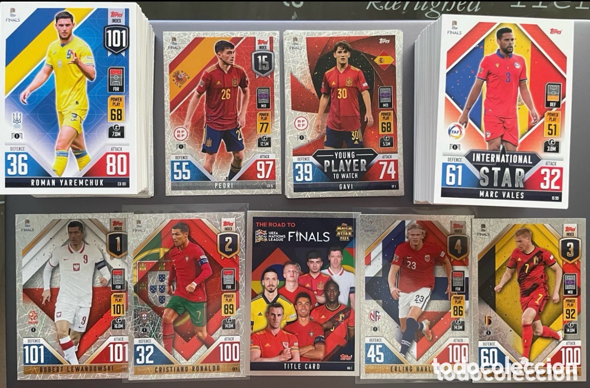 Cartes &agrave; collectionner de Football: Colecci&oacute;n completa 214 cards Topps Match Attax Road to UEFA Nations League 2022-23