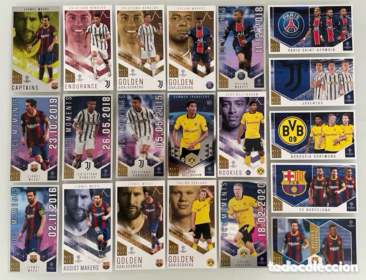 Cartes &agrave; collectionner de Football: Colecci&oacute;n completa Best of the Best 2020-21 Topps (no incluye Game Breakers ni Master Class) Messi