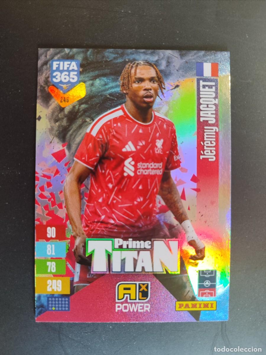 Cromos de f&uacute;tbol: ADRENALYN XL FIFA 365 2027 CARD TITAN JACQUET LIVERPOOL # 245 PANINI
