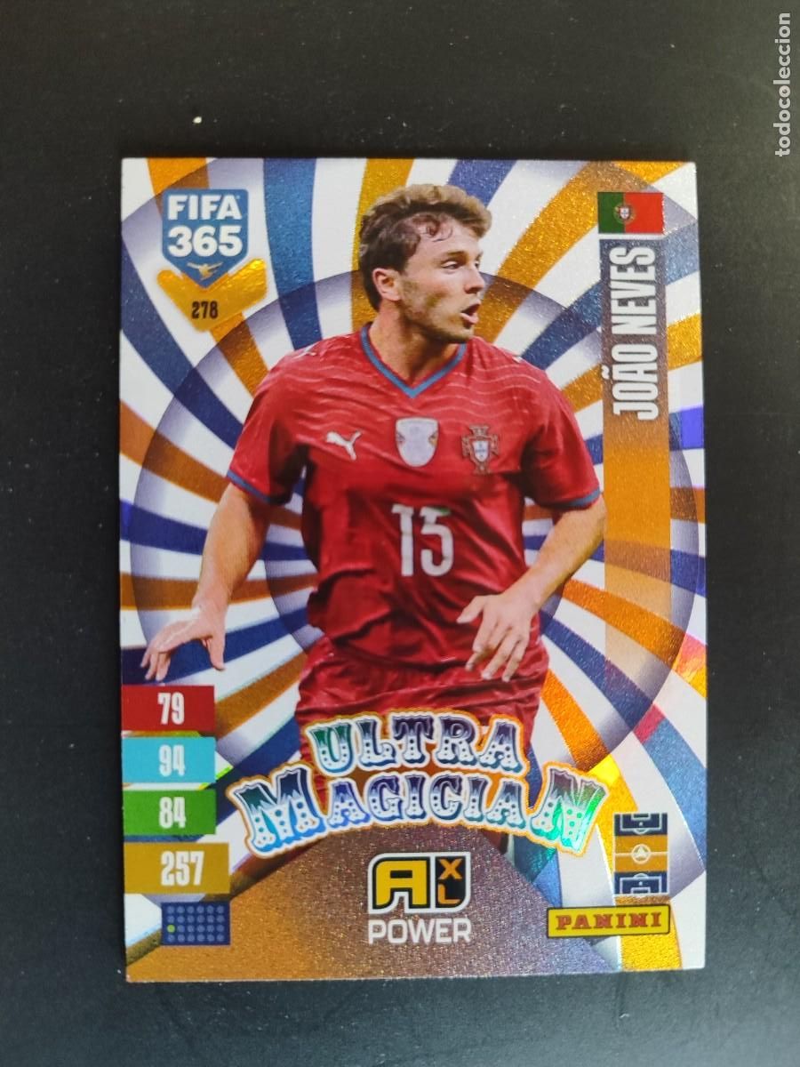 Figurine di Calcio: ADRENALYN XL FIFA 365 2027 CARD ULTRA MAGICIAN JOAO NEVES PORTUGAL # 278 PANINI