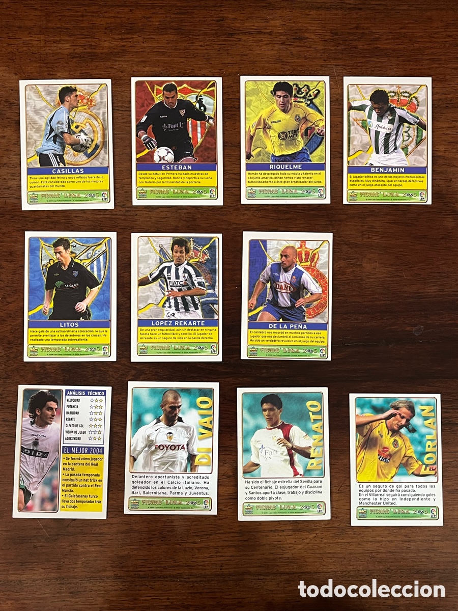 Cartes &agrave; collectionner de Football: COLECCION &ldquo;LAS FICHAS DE LA LIGA 2004-2005&rdquo; EDITORIAL MUNDICROMO. 32 CROMOS