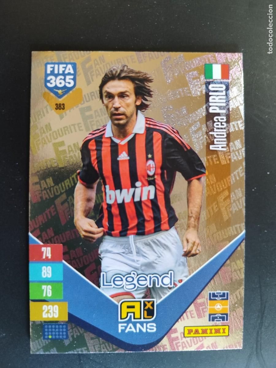 Figurine di Calcio: ADRENALYN XL FIFA 365 2027 CARD FANS LEGEND PIRLO AC MILAN # 383 PANINI