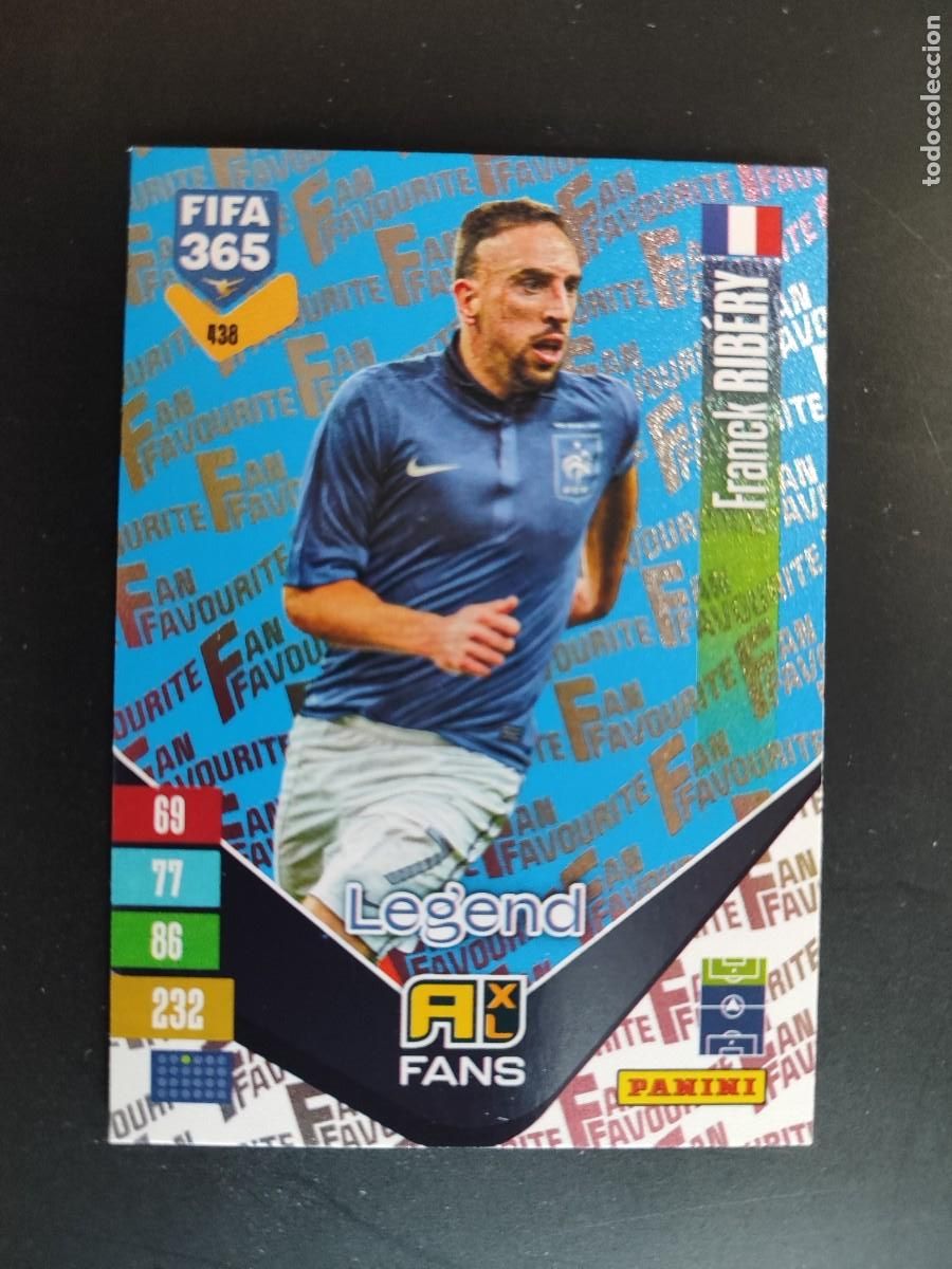 Cromos de f&uacute;tbol: ADRENALYN XL FIFA 365 2027 CARD PARALELA BLUE FANS LEGEND RIBERY FRANCIA # 438 PANINI