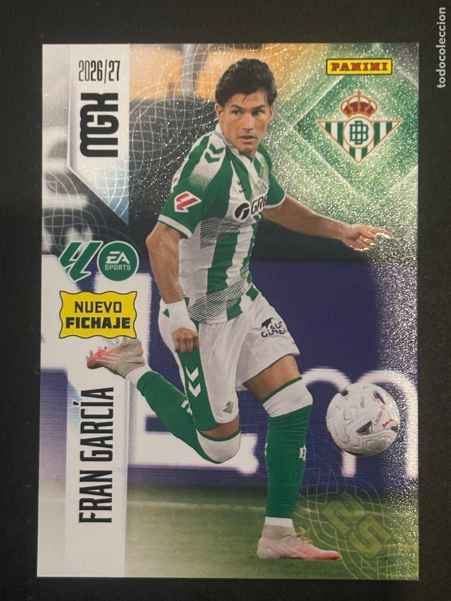 Cromos de f&uacute;tbol: 455 FRAN GARC&Iacute;A BETIS NUEVOS FICHAJES 2&ordf; EDICI&Oacute;N MEGACRACKS MGK 26-27 2026-2027