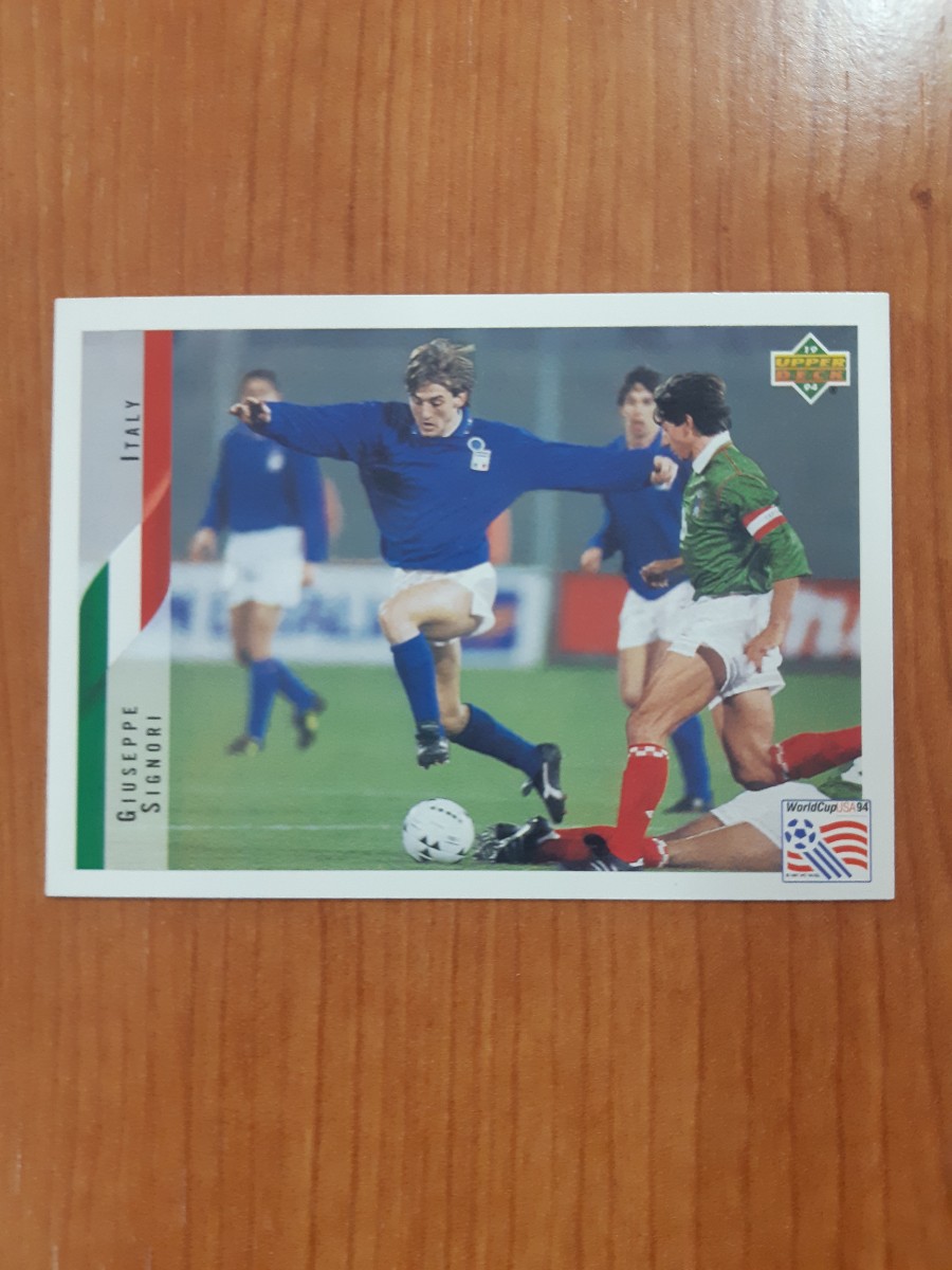 Cromos de f&uacute;tbol: N&deg;156 GIUSEPPE SIGNORI ITALY ITALIA WORLD CUP USA 94 UPPER DECK 1994