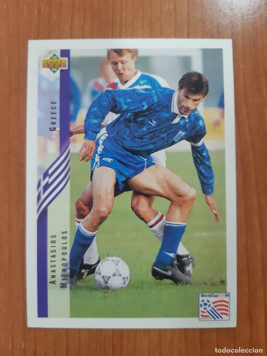 Cromos de f&uacute;tbol: N&deg;141 ANASTASIOS MITROPOULOS GREECE GRECIA WORLD CUP USA 94 UPPER DECK 1994