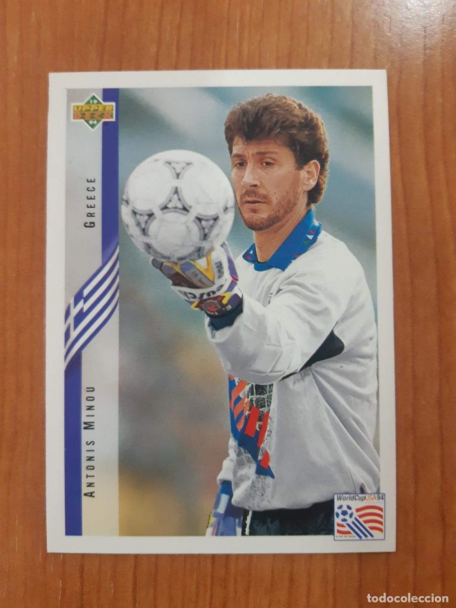 Cromos de f&uacute;tbol: N&deg;139 ANTONIS MINOU GREECE GRECIA WORLD CUP USA 94 UPPER DECK 1994