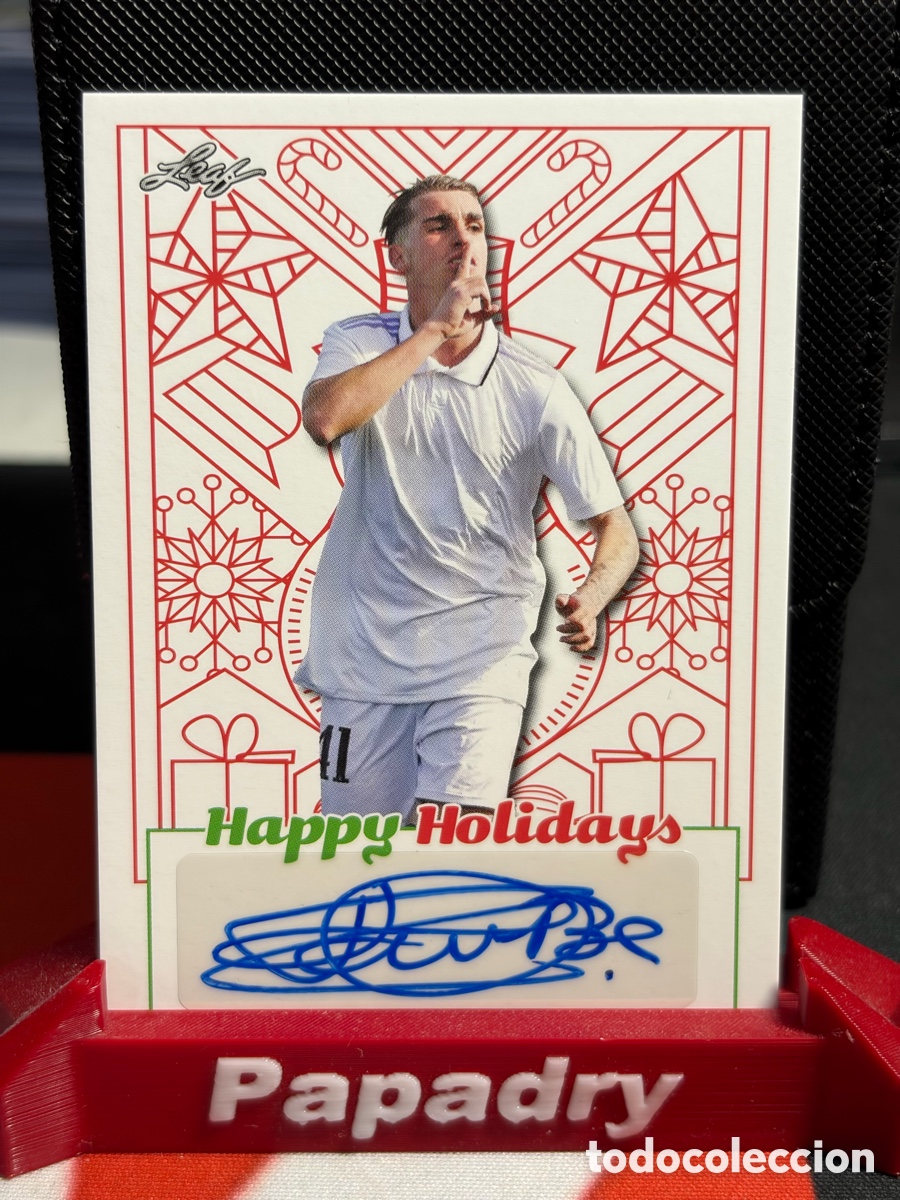 Cromos de f&uacute;tbol: 2023 Leaf Holiday Soccer #BA-IB1 Iker Bravo Auto Real Madrid