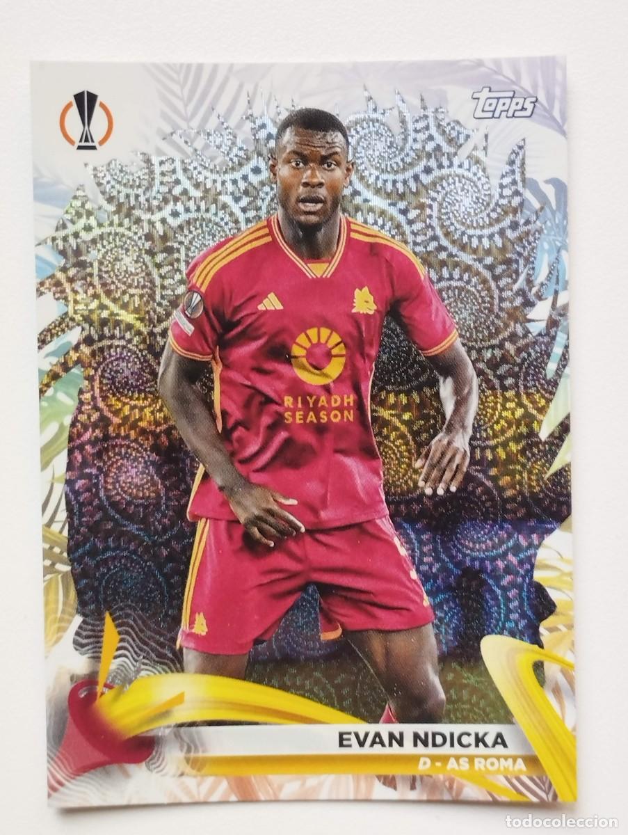 Football Stickers: CROMO CARD TOPPS CARNAVAL CHAMPIONS LEAGUE 2023 2024 23 24 EVAN NDICKA 91 ROMA
