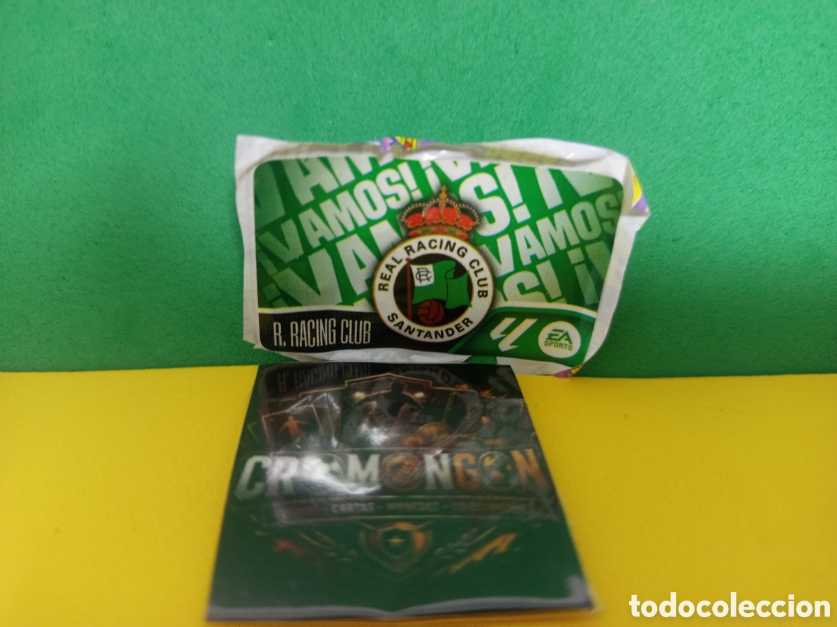 Cromos de f&uacute;tbol: ❇️ CROMO ⚽ CHICLE ESCUDO RACING DE SANTANDER VAMOS LIGA 2026 2027 26 27 PANINI ❇️