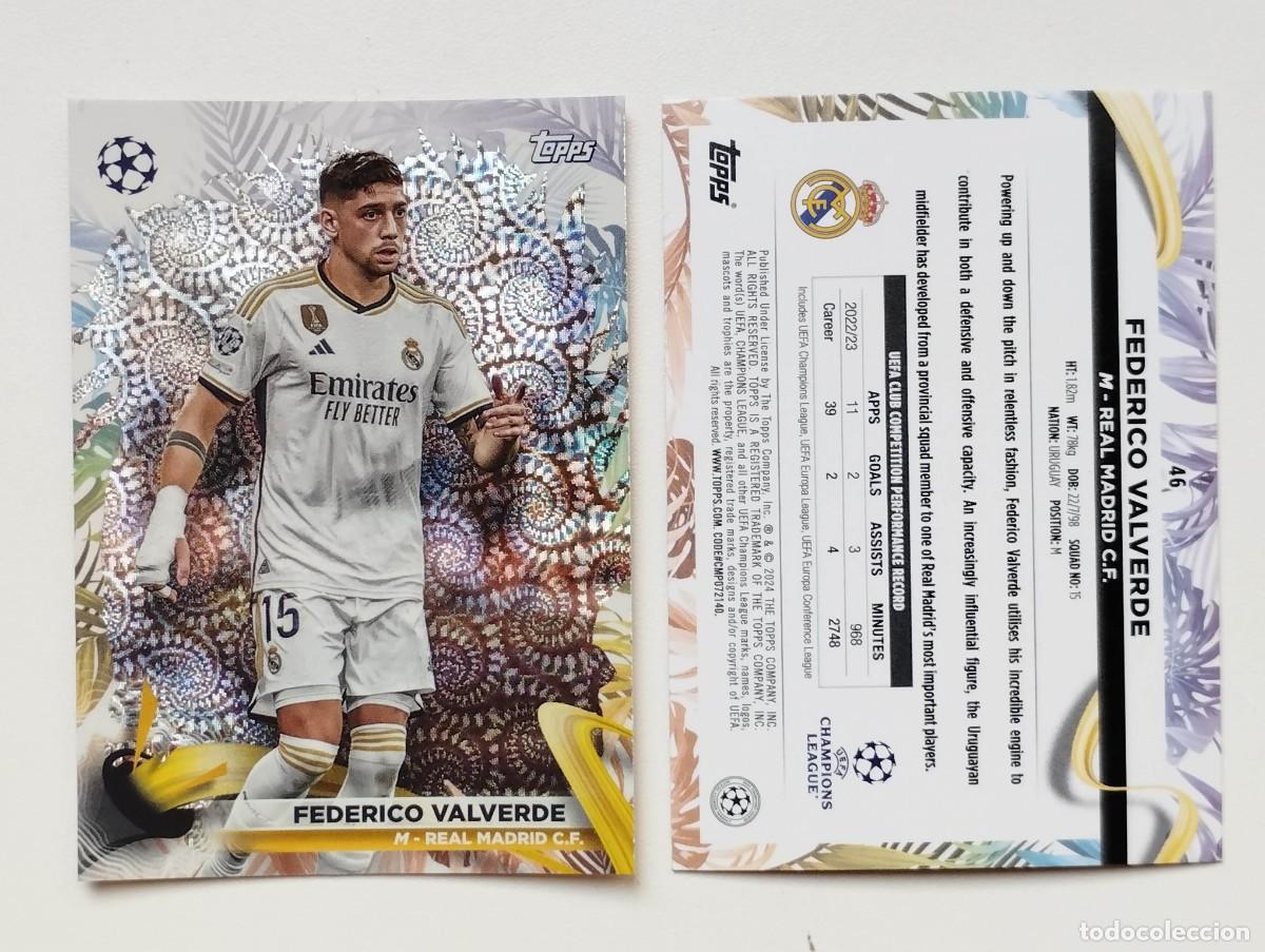 Football Stickers: CROMO CARD TOPPS CARNAVAL CHAMPIONS LEAGUE 2023 2024 23 24 FEDE VALVERDE 46 REAL MADRID