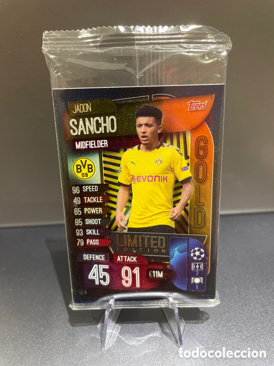 Football Stickers: Pack 16 cards Sancho Gold + 15 cards Wonderkids Topps Match Attax 2019-20