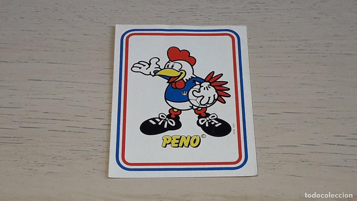 Cromos de f&uacute;tbol: Cromo PENO Mascota # 1, &Aacute;lbum F&uacute;tbol Euro 84 Eurocopa France, Panini, original 1984. Sin pegar.