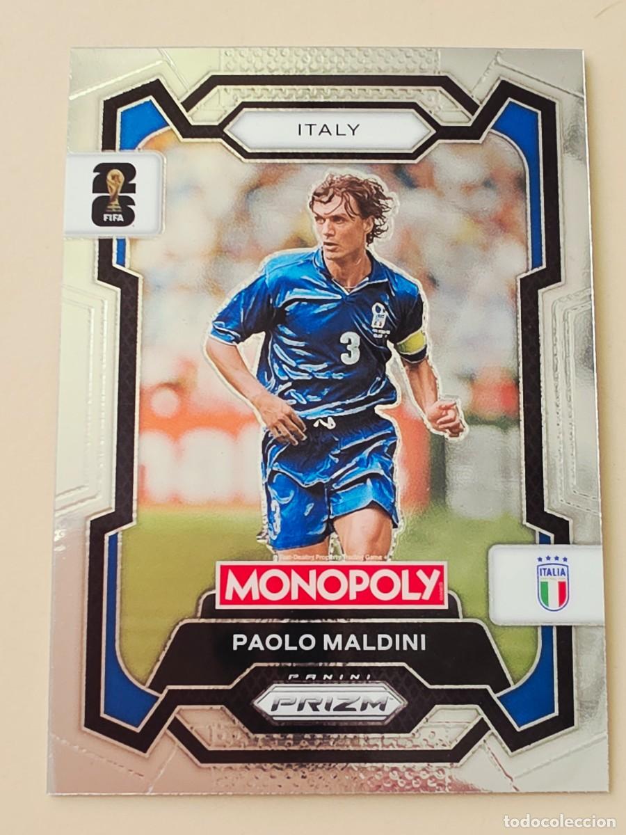 Cromos de f&uacute;tbol: No. 37 Paolo Maldini, Italia, Panini Prizm World Cup 2026 Monopoly Mundial 26