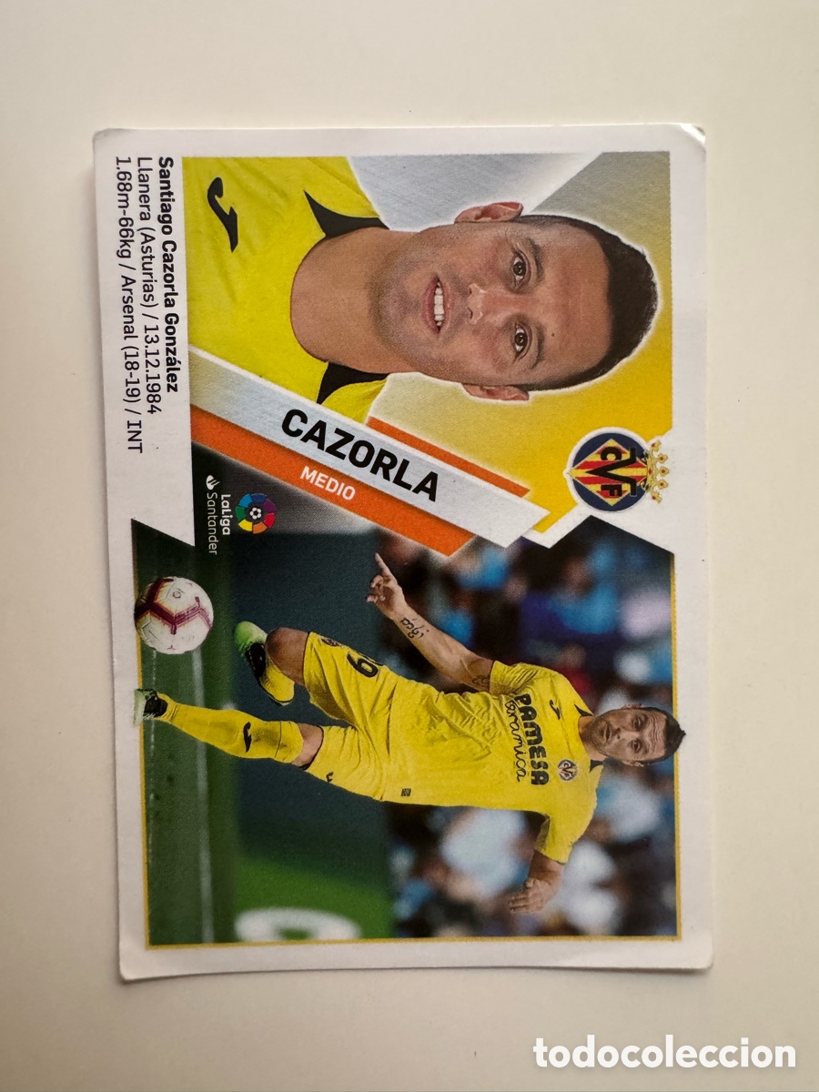 Cromos de f&uacute;tbol: PANINI LIGA ESTE 2019-2020 19 20 &ndash; N&ordm; 12 &ndash; cazorla Villarreal