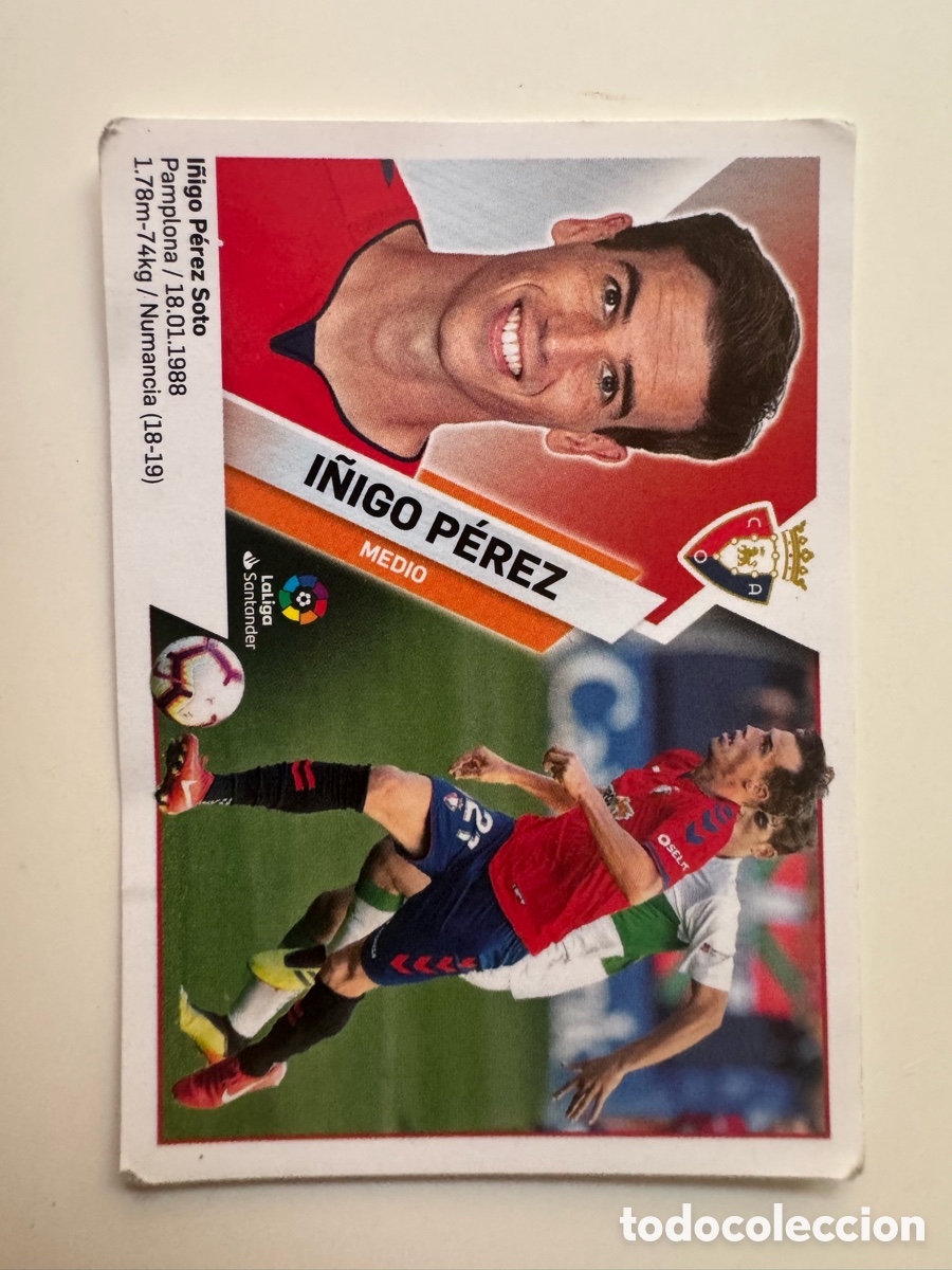 Cromos de f&uacute;tbol: PANINI LIGA ESTE 2019-2020 19 20 &ndash; N&ordm; 10 &ndash; i&ntilde;igo perez Osasuna
