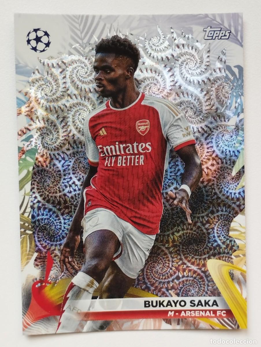 Football Stickers: CROMO CARD TOPPS CARNAVAL CHAMPIONS LEAGUE 2023 2024 23 24 BUKAYO SAKA 81 ARSENAL