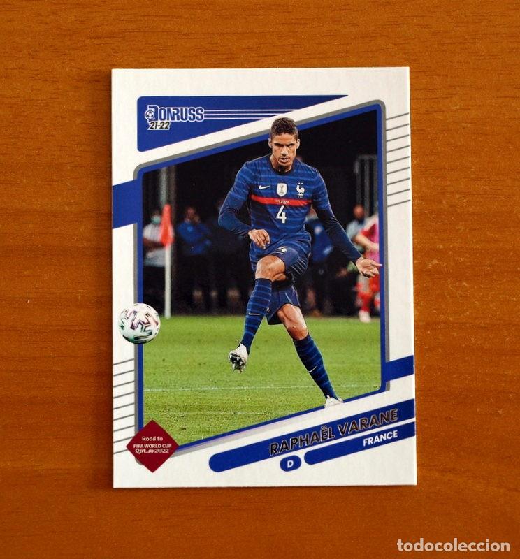 Cromos de f&uacute;tbol: France-Francia -N&ordm; 63 Rapha&euml;l Varane -DONRUSS SOCCER Panini FIFA-Mundial Qatar- 2021-2022-21-22