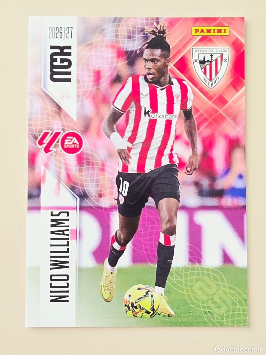 Cromos de f&uacute;tbol: 54 Nico Williams, Athletic Club de Bilbao, Panini Megacracks MGK 2026 2027 26 27