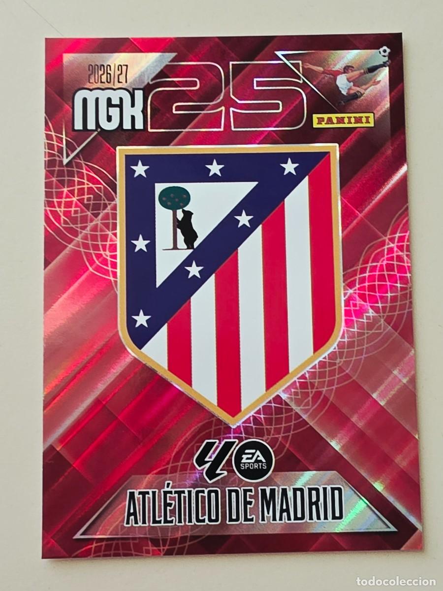 Cromos de f&uacute;tbol: 55 Escudo Atl&eacute;tico de Madrid, Panini Megacracks MGK 2026 2027 26 27
