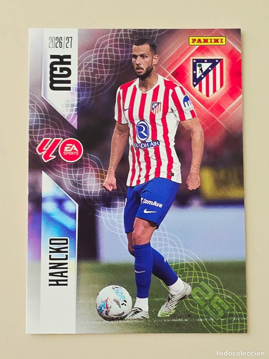 Cromos de f&uacute;tbol: 62 D&aacute;vid Hancko, Atl&eacute;tico de Madrid, Panini Megacracks MGK 2026 2027 26 27