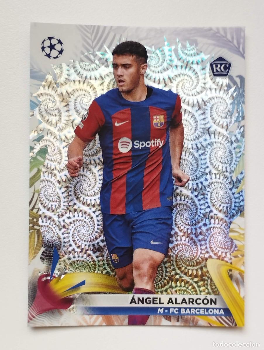 Cromos de f&uacute;tbol: CROMO CARD TOPPS CARNAVAL CHAMPIONS LEAGUE 2023 2024 23 24 ROOKIE RC ANGEL ALARCON 14 BARCELONA