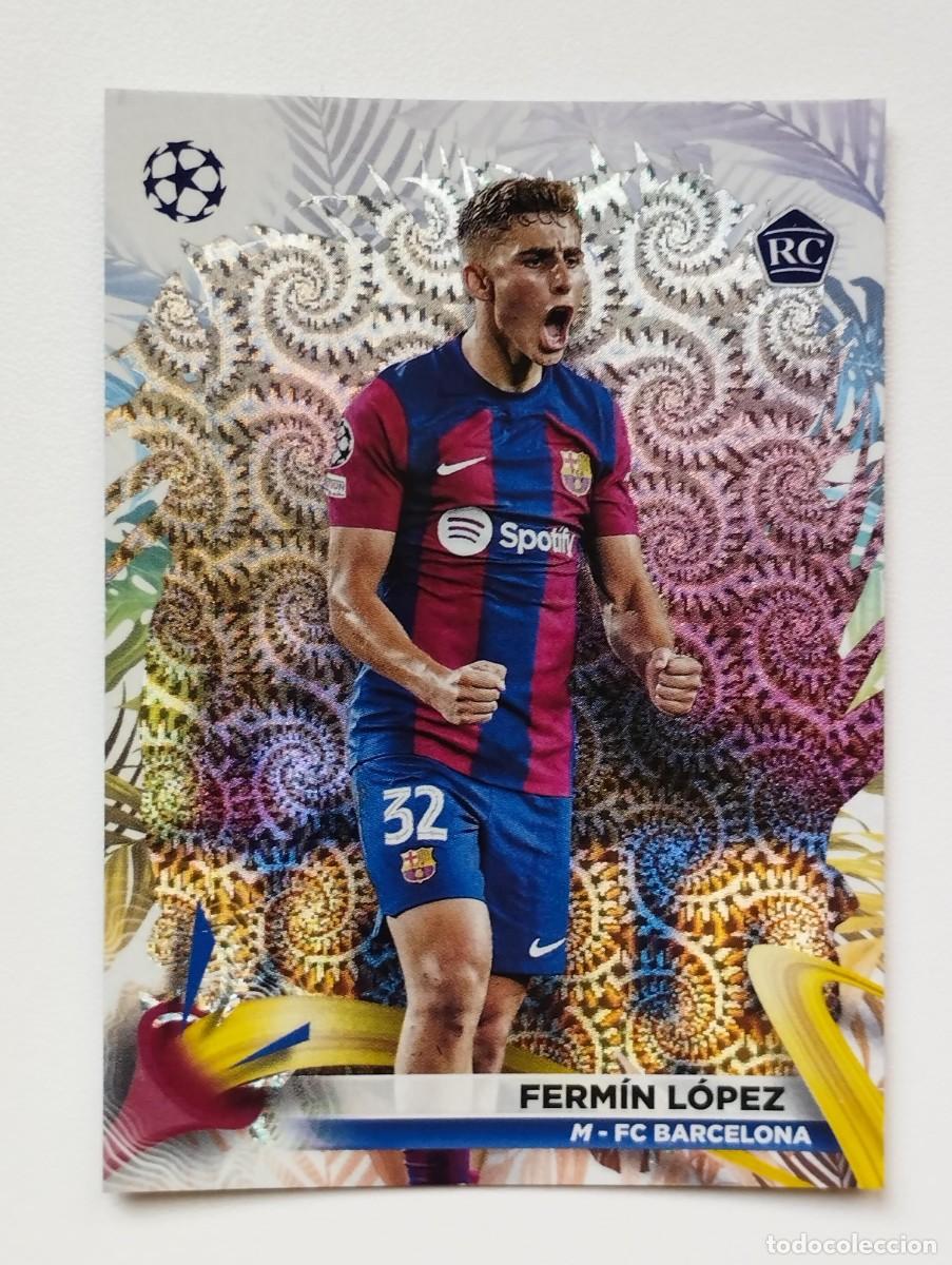 Cromos de f&uacute;tbol: CROMO CARD TOPPS CARNAVAL CHAMPIONS LEAGUE 2023 2024 23 24 ROOKIE RC FERMIN LOPEZ 84 BARCELONA