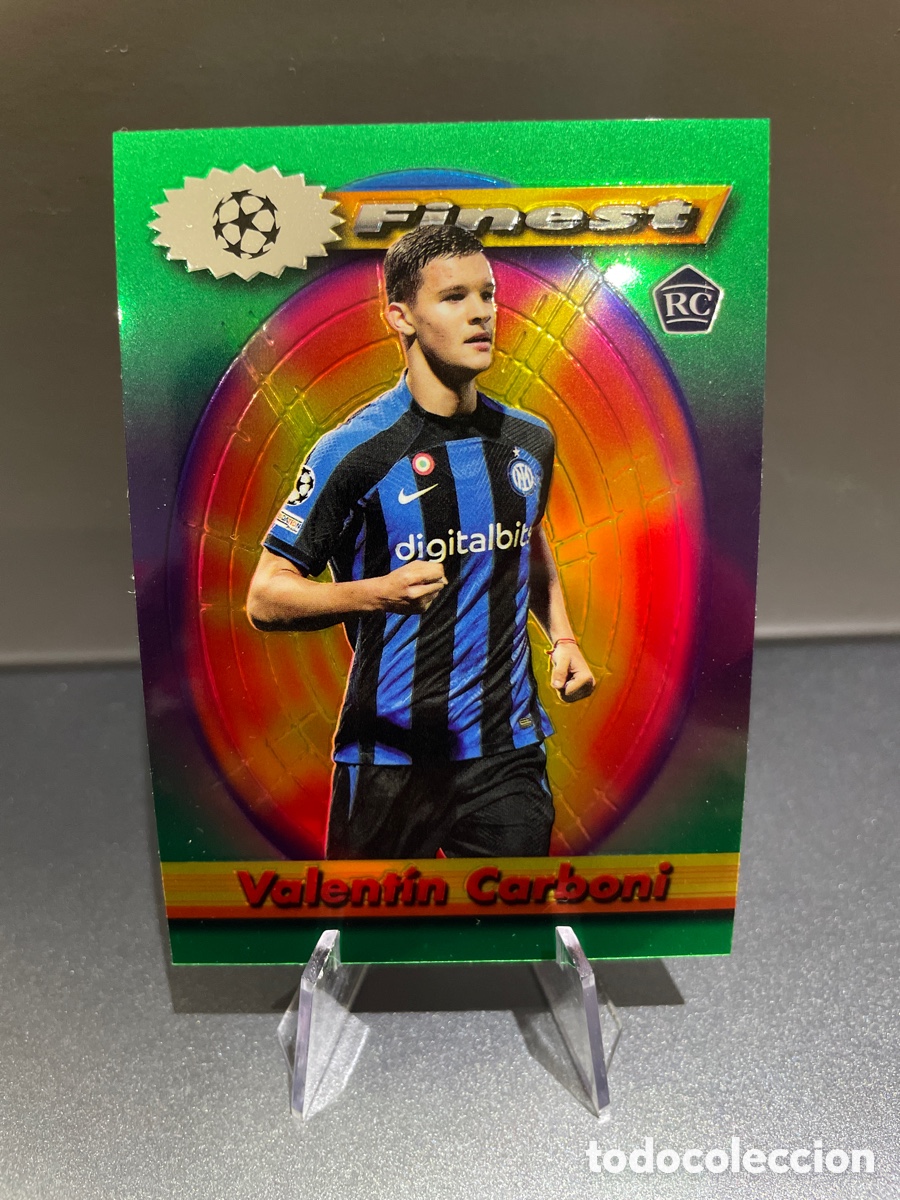 Cartes &agrave; collectionner de Football: Valentin Carboni 11 Rookie Topps Finest Flashbacks UCL 2022-23 Inter de Milan