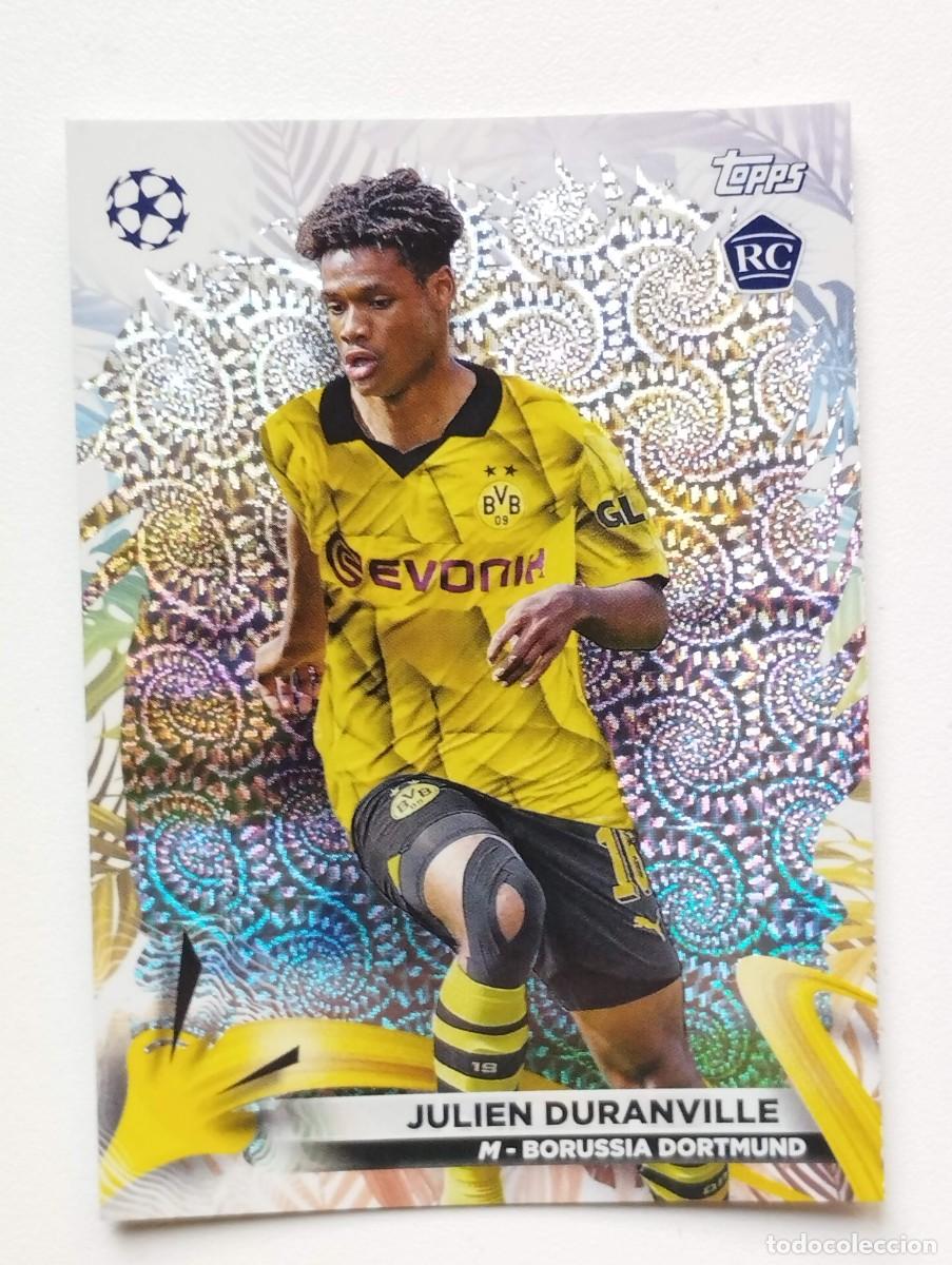 Cromos de f&uacute;tbol: CROMO CARD TOPPS CARNAVAL CHAMPIONS LEAGUE 2023 2024 23 24 ROOKIE RC DURANVILLE 37 BORUSSIA DORTMUND