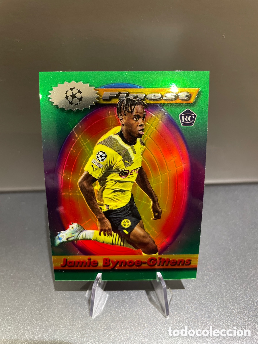 Cartes &agrave; collectionner de Football: Bynoe-Gittens 9 Rookie Topps Finest Flashbacks UCL 2022-23 Borussia Dortmund