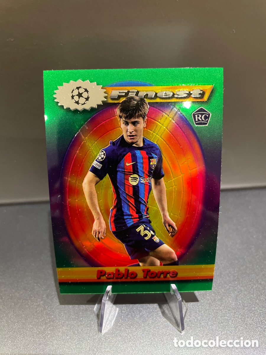 Cartes &agrave; collectionner de Football: Pablo Torre 8 Rookie Topps Finest Flashbacks UCL 2022-23 FC Barcelona
