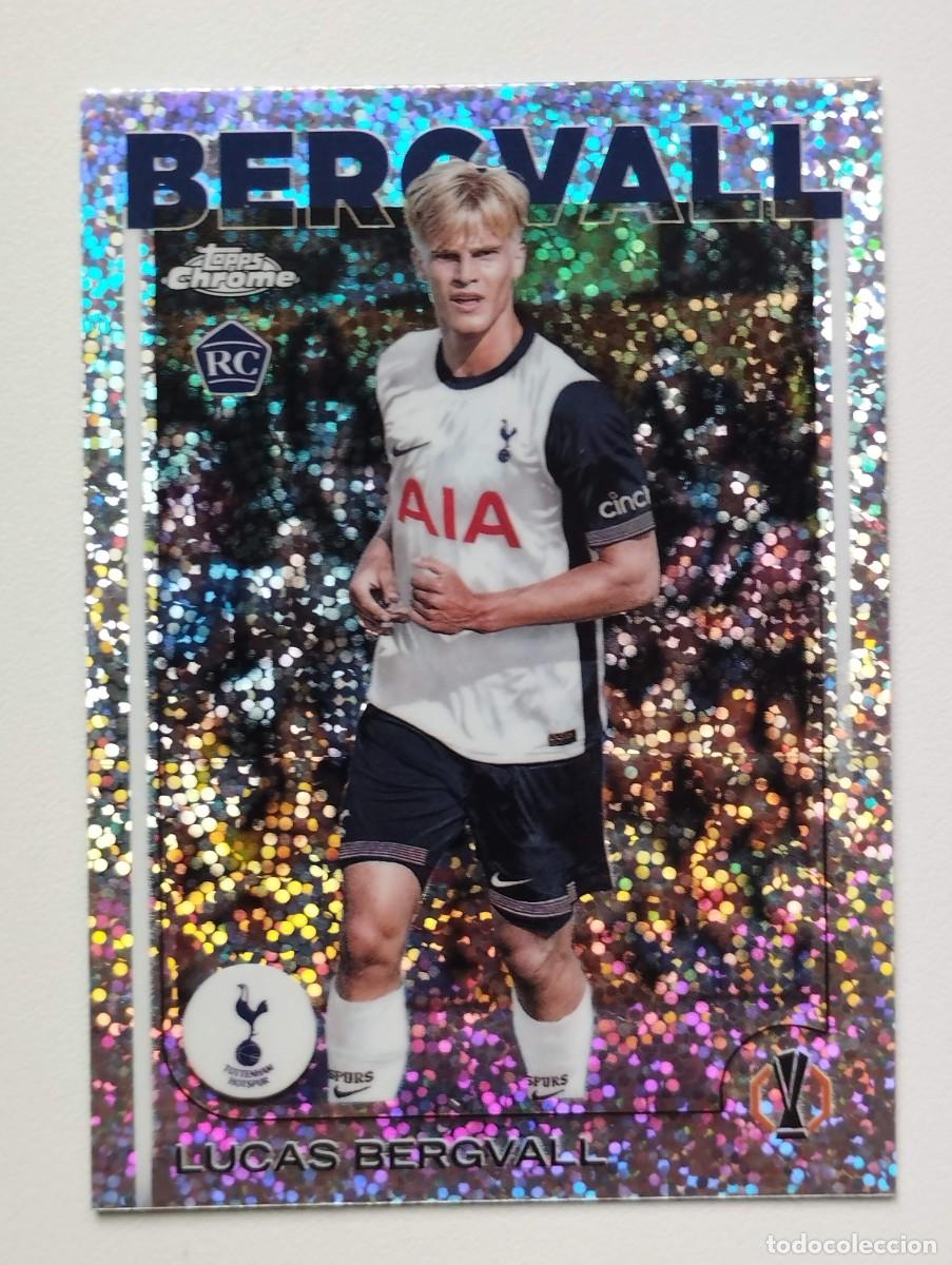 Cromos de f&uacute;tbol: CROMO CARD TOPPS CHROME CHAMPIONS LEAGUE 2024 2025 24 25 ROOKIE RC LUCAS BERGVALL 112 TOTTENHAM