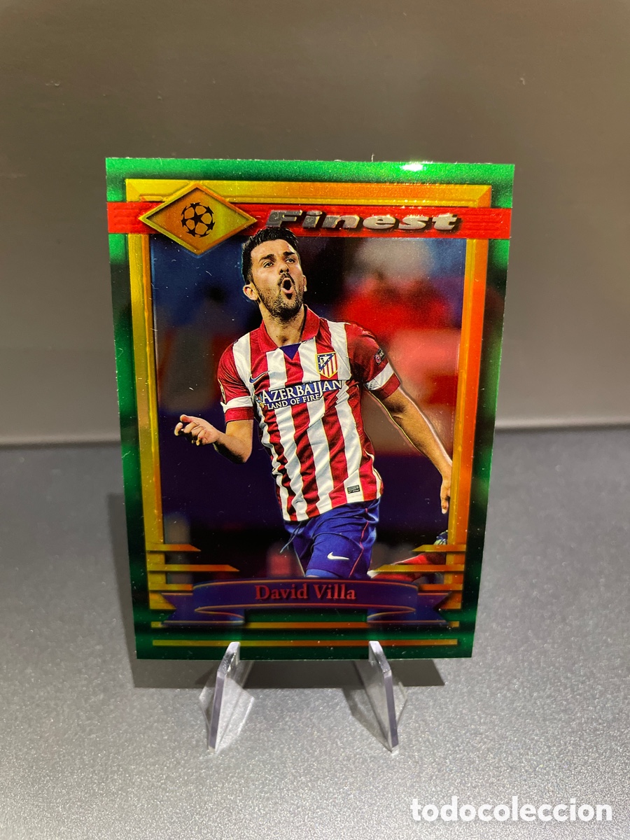 Cartes &agrave; collectionner de Football: David Villa 26 Topps Finest Flashbacks UCL 2022-23 Atletico de Madrid