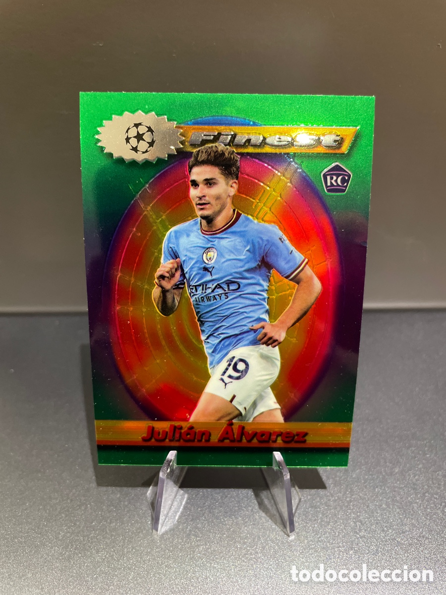 Cartes &agrave; collectionner de Football: Julian Alvarez 19 Rookie Topps Finest Flashbacks UCL 2022-23 Manchester City