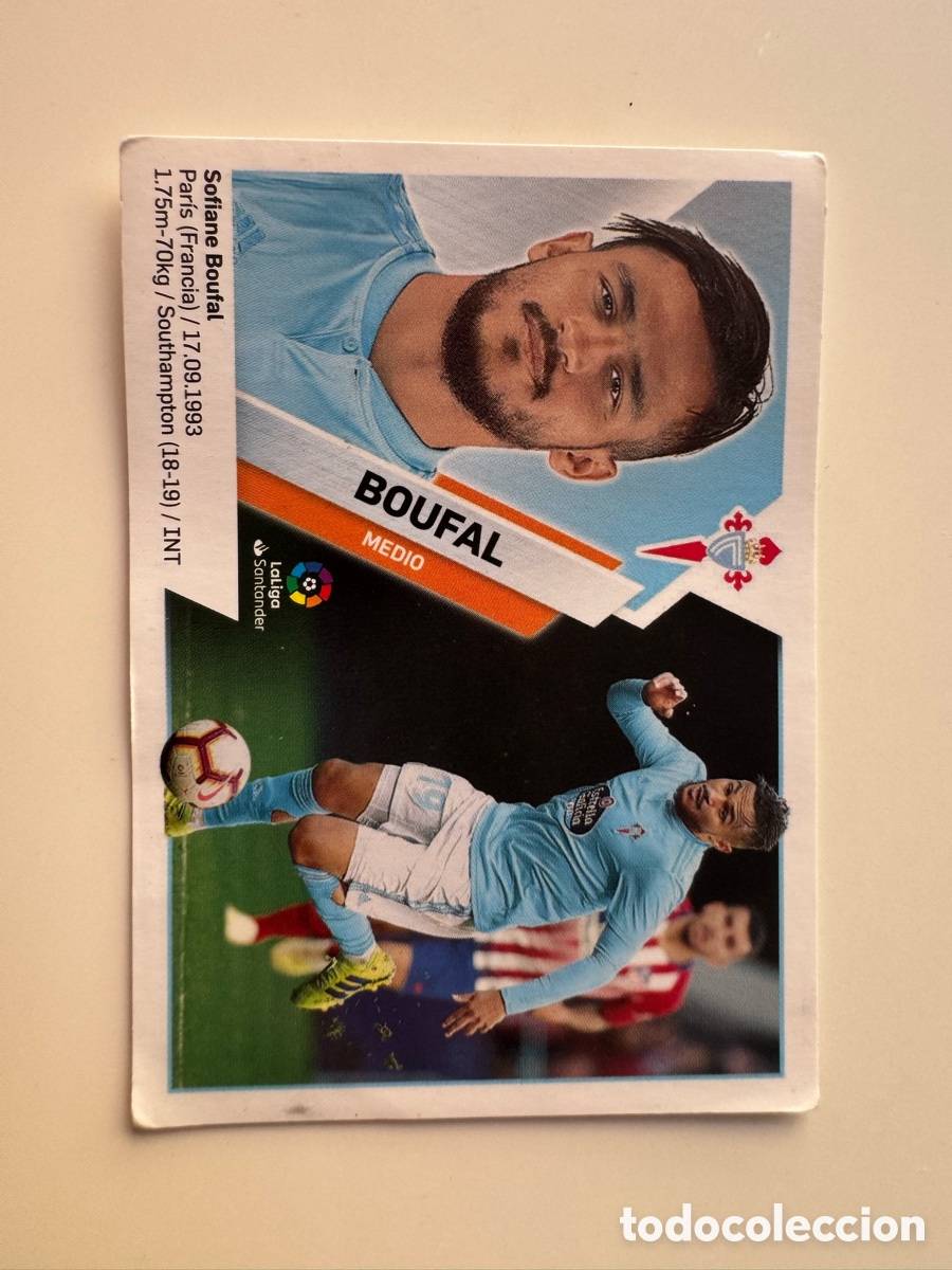Cromos de f&uacute;tbol: PANINI LIGA ESTE 2019-2020 19 20 &ndash; N&ordm; 13 &ndash; boufal Celta de Vigo