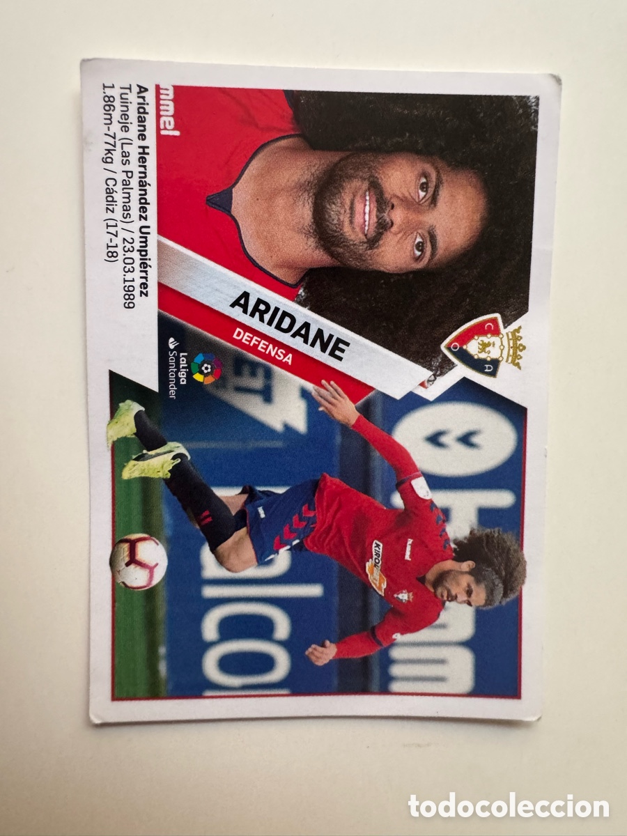 Cromos de f&uacute;tbol: PANINI LIGA ESTE 2019-2020 19 20 &ndash; N&ordm; 7A 7 A &ndash; Aridane Osasuna