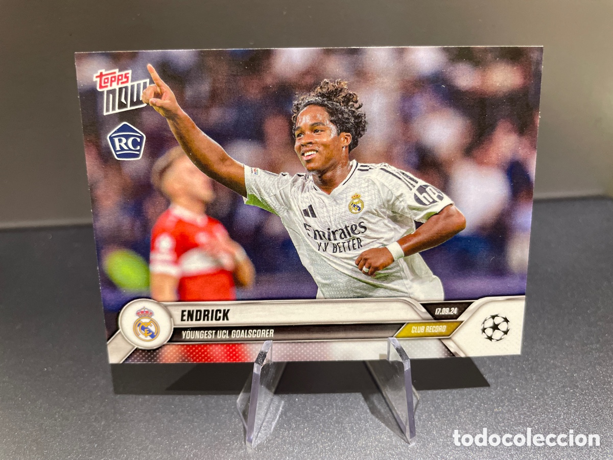 Cartes &agrave; collectionner de Football: Endrick 006 Rookie Youngest UCL Goalscorer Topps Now Real Madrid