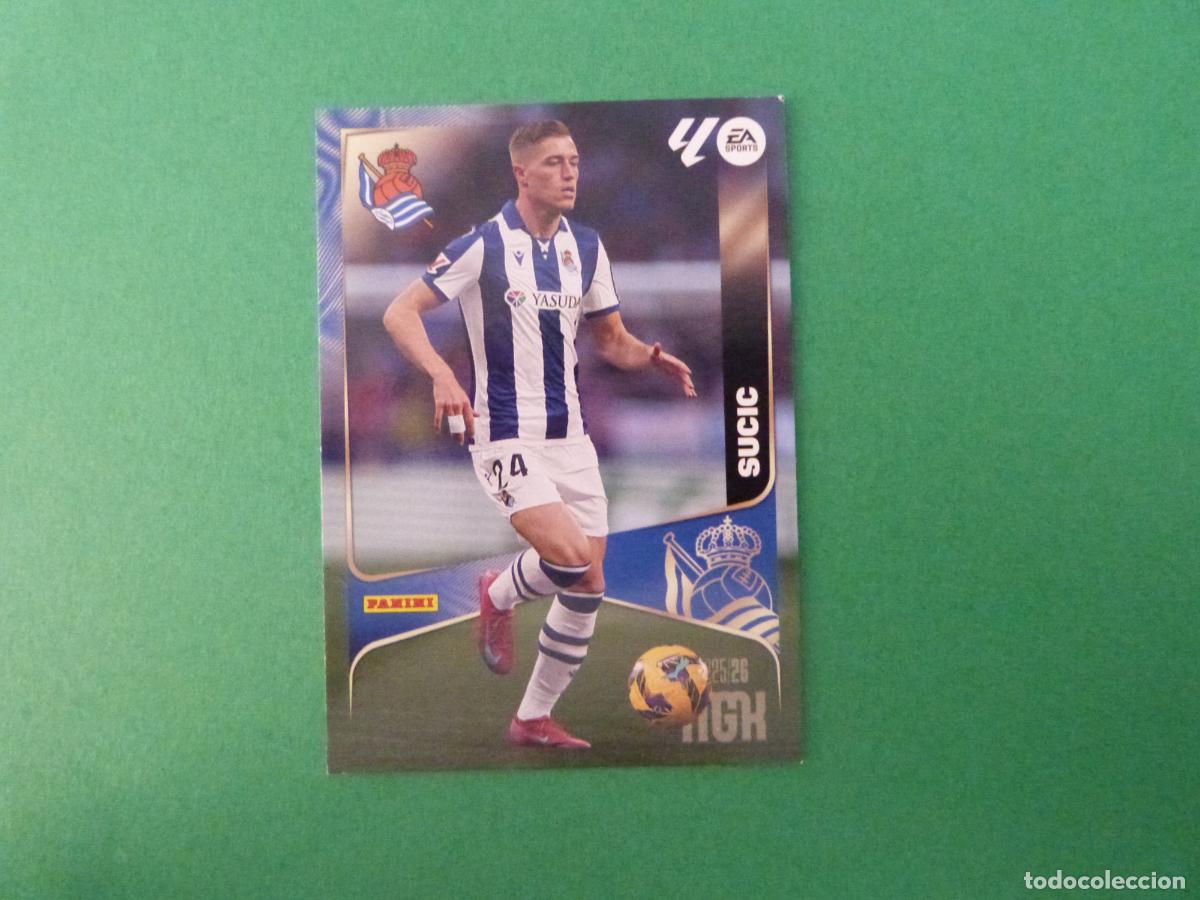 Cromos de f&uacute;tbol: TRADING CARD FUTBOL SUSIC REAL SOCIEDAD N&ordm; 319 LIGA MEGACRACKS 2025-2026/25