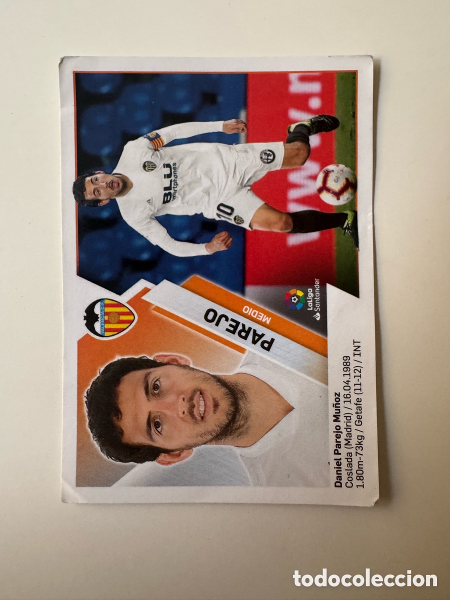 Cromos de f&uacute;tbol: PANINI LIGA ESTE 2019-2020 19 20 &ndash; N&ordm; 11 &ndash; parejo Valencia CF