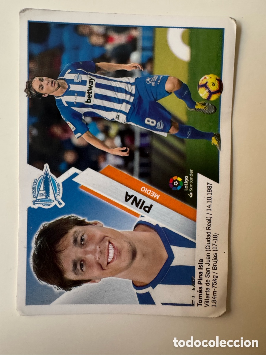 Cromos de f&uacute;tbol: PANINI LIGA ESTE 2019-2020 19 20 &ndash; N&ordm; 10 &ndash; pina Deportivo Alav&eacute;s