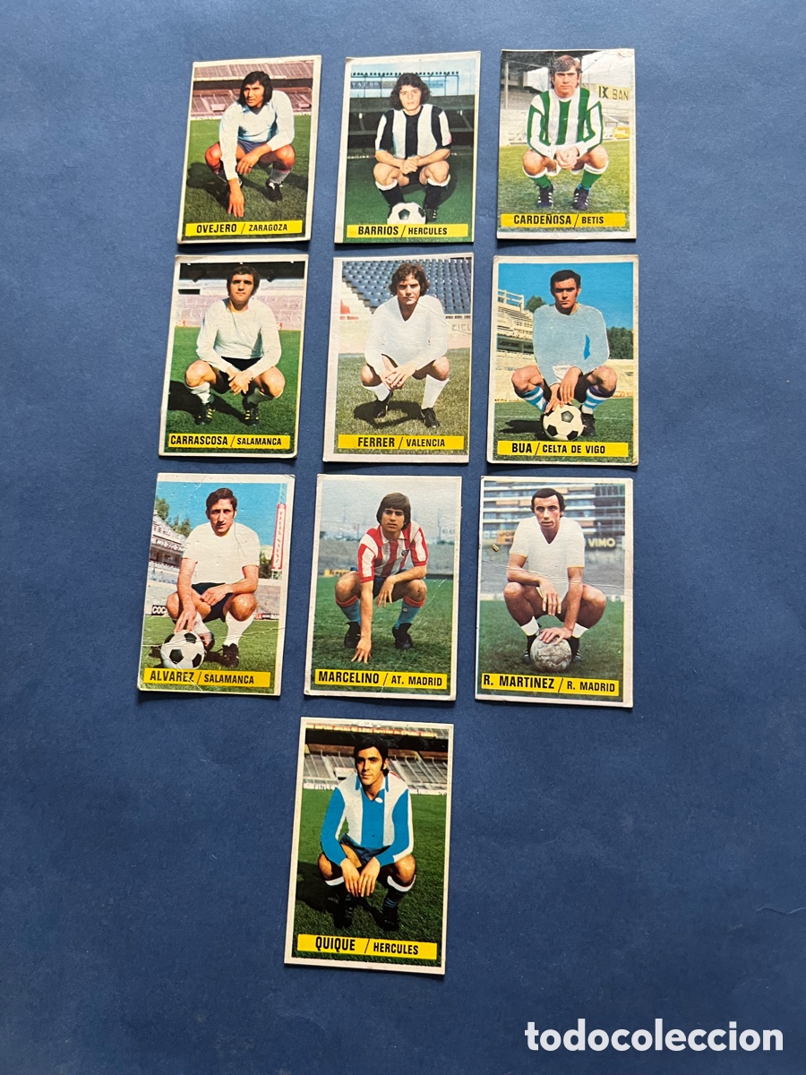 Cromos de f&uacute;tbol: Lote 10 Fichajes Este 1974-75 ( recuperados).