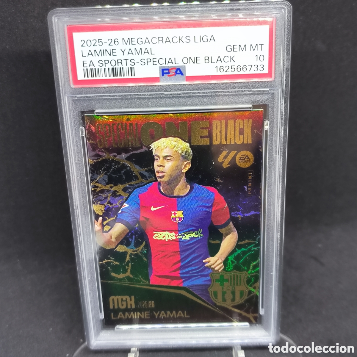 Cromos de f&uacute;tbol: Lamine Yamal Panini MGK Special One Black PSA 10