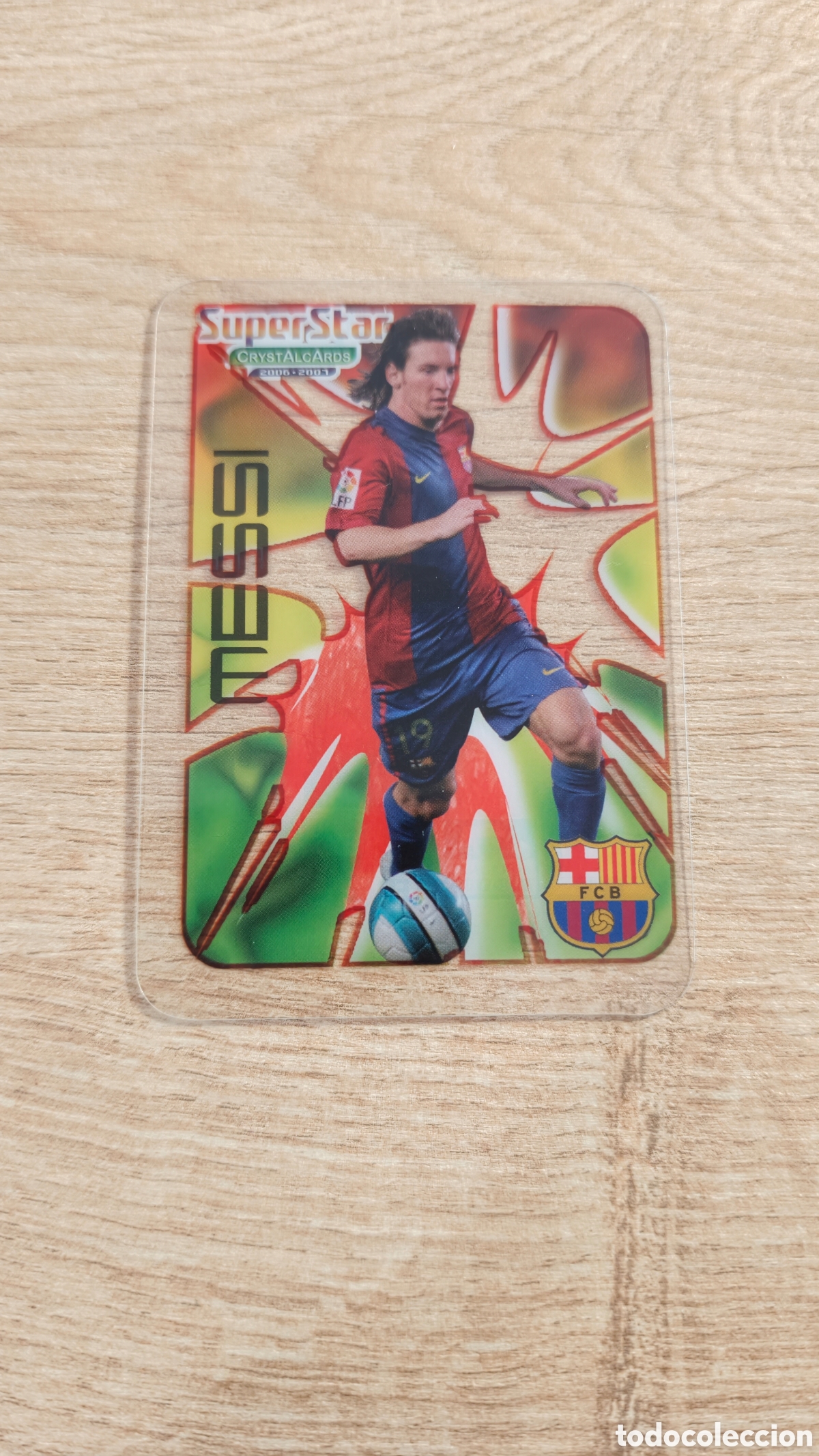 Cromos de f&uacute;tbol: Cromo Messi Rookie Crystalcards SuperStar 2006-07